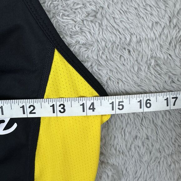Nike Pro Womens LIVESTRONG Tank Top Black Yellow Racerback Sze L New Bold Sporty - Picture 5 of 10